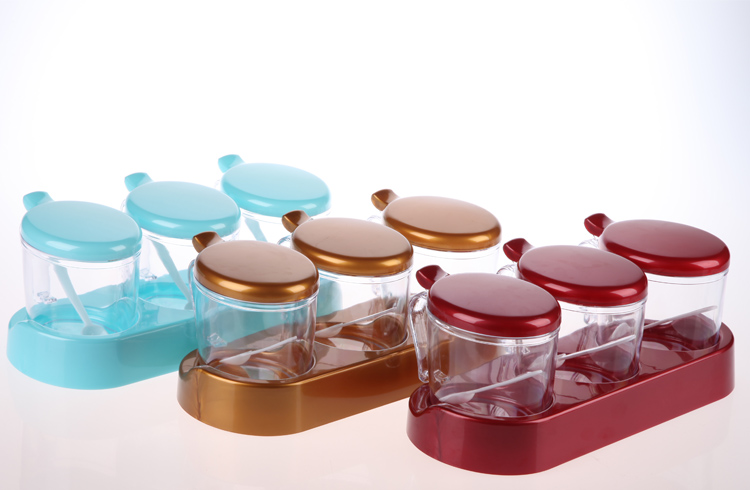 康溢三格晶亮调味盒KY-4682