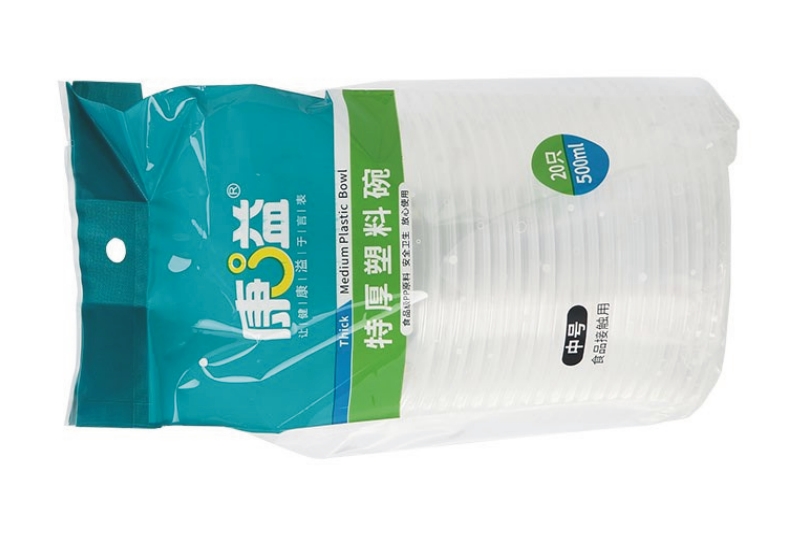 康溢特厚塑料碗中号500(20个)