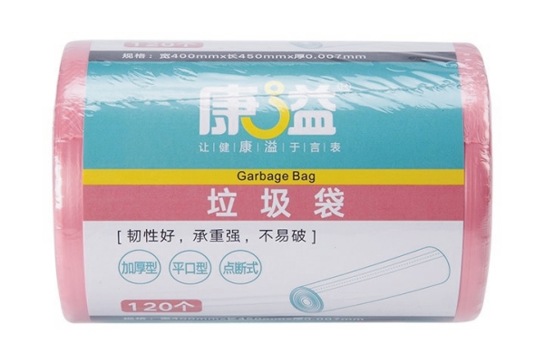 康溢厚实平口垃圾袋S号40cmX45cm(120个/卷）